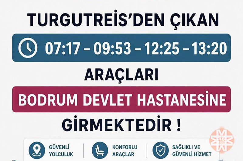Bodrum DFevlet Hastanesi dolmuş saatleri