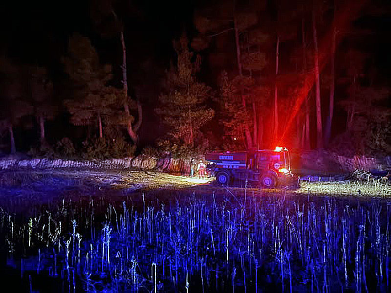 Kavaklıdere, Çayboyu mahallesi orman yangını, 16 Kasım 2025