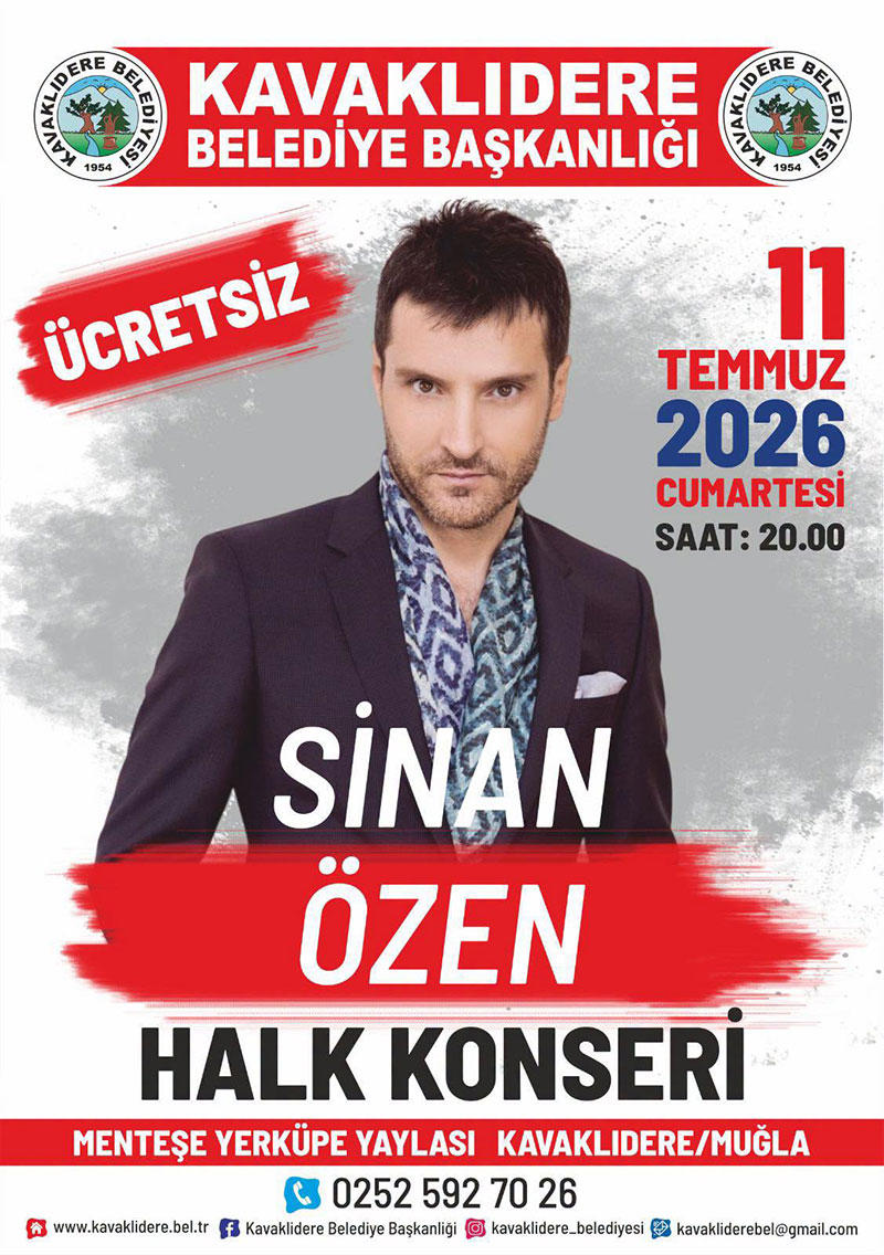 Sinan Özen halk konseri, Kavaklıdere 2026