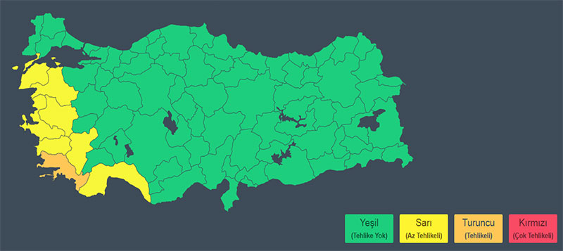 Muğla MGM uyarı, 28 Kasım 2025