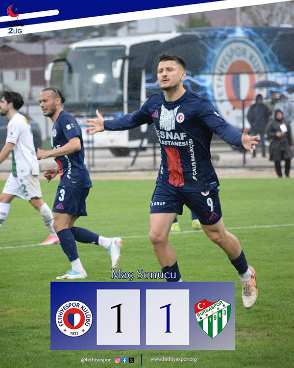 Fethiyespor : 1 Bursaspor : 1