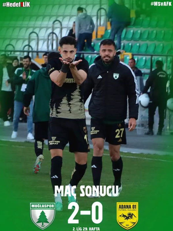 Muğlaspor 2 - 0 - Adana 01, 7 Mart 2026