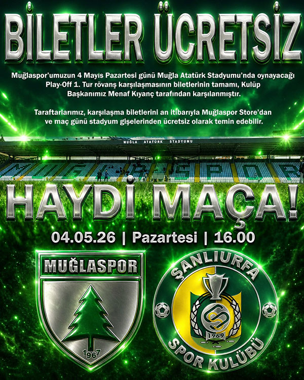 Muğlaspor - Şanlıurfaspor, 4 Mayıs 2026