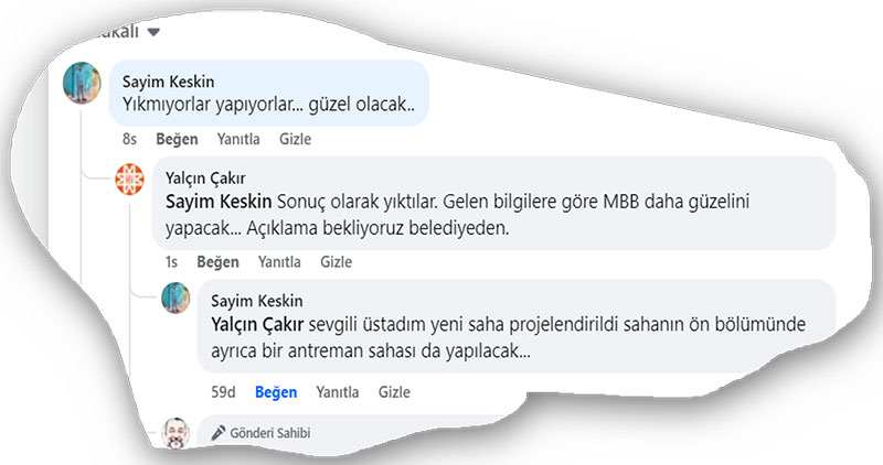 Sayım Keskin, Gümüşlük sahası açıklaması