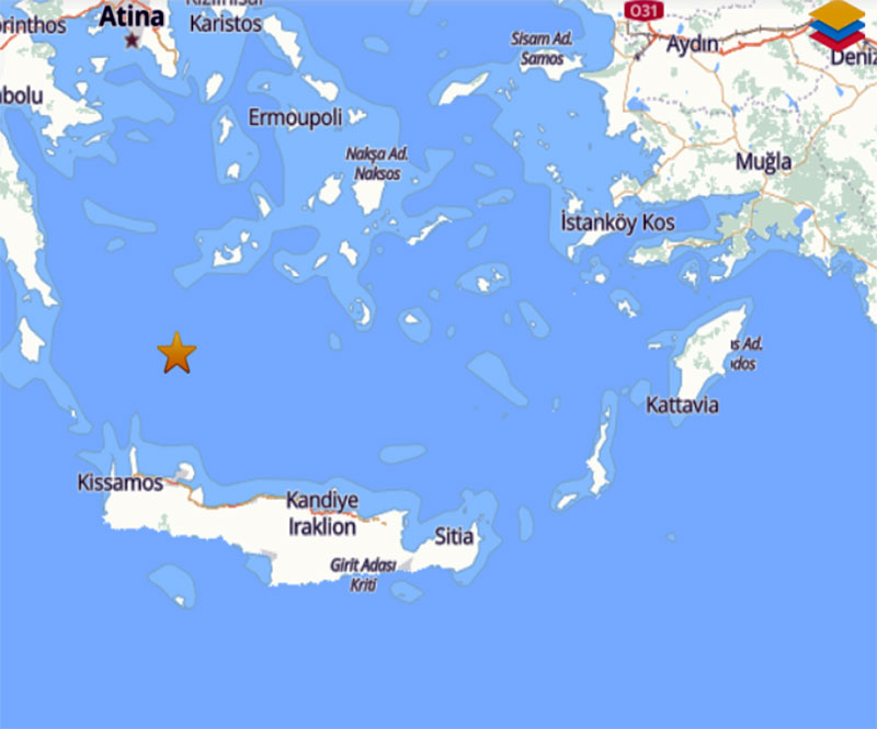 Bodrum açıklarında Ege Denizi'nde deprem