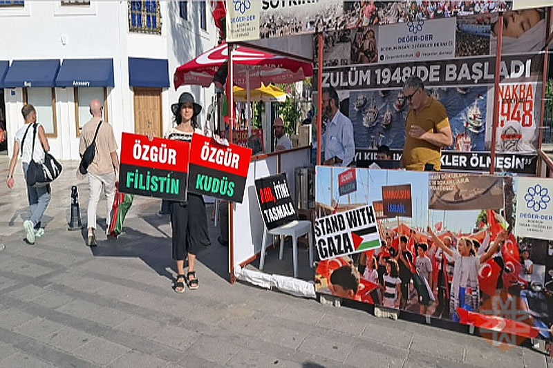 Bodrum'da Gazze'ye destek standı, Eylül 2025