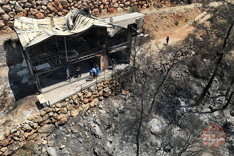 Fethiye'de yangın bölgesinde hasar tespiti 2