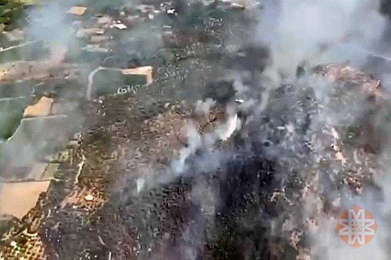 Milas'da 2 alanda yangın