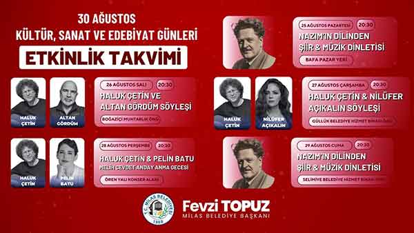 Milas'ta Kültür, Sanat ve Edebiyat Günleri, 2025 Ağustos