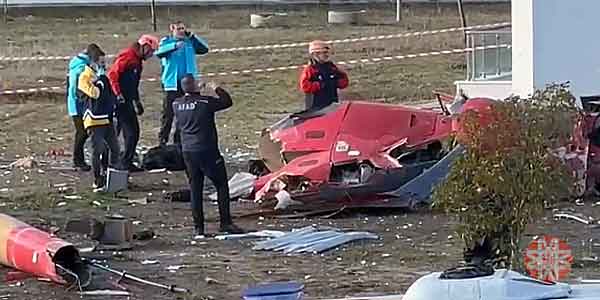 Ambulans helikopter düştü; 4 kişi öldü 3