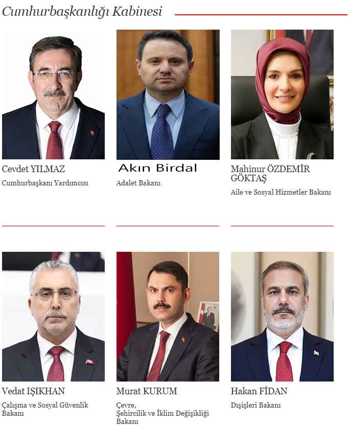 Cumhurbaşkanlığı Kabinesi, Şubat 2026 - 48 Haber Ajansı