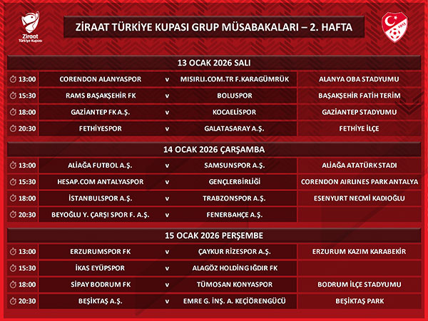 Ziraat Tğrkiey Kupası 2025-2026 fikstür