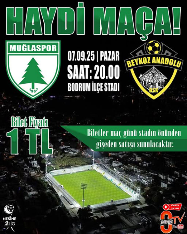 Muğlaspor - Beykoz Anadolu, 7 Eylül 2025